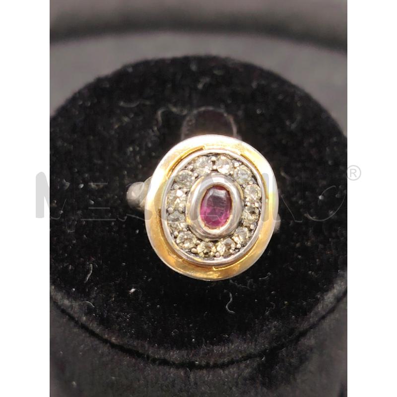 ANELLO D FUSION ROSETTA PIETRA VIOLA | Mercatino dell'Usato Roma eur 1