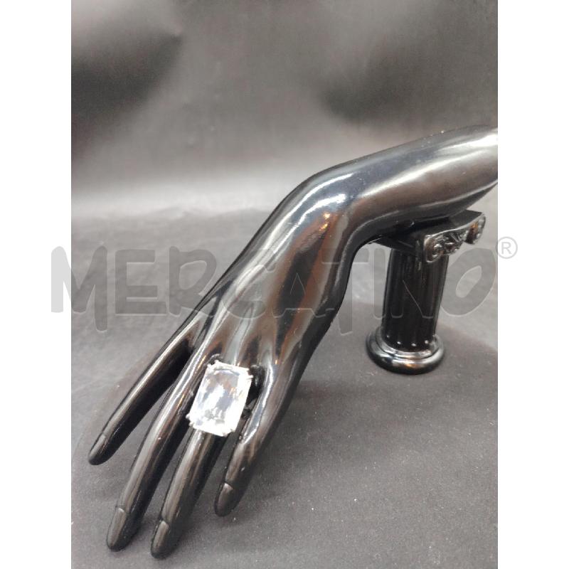 ANELLO D SWAROVSKI PIETRA RETT TRASP | Mercatino dell'Usato Roma eur 1