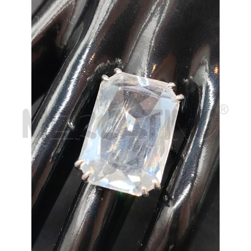 ANELLO D SWAROVSKI PIETRA RETT TRASP | Mercatino dell'Usato Roma eur 2