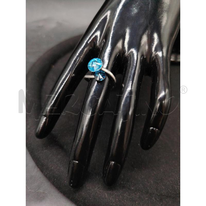 ANELLO FUSION DOPPIO STRASS CEL | Mercatino dell'Usato Roma eur 1