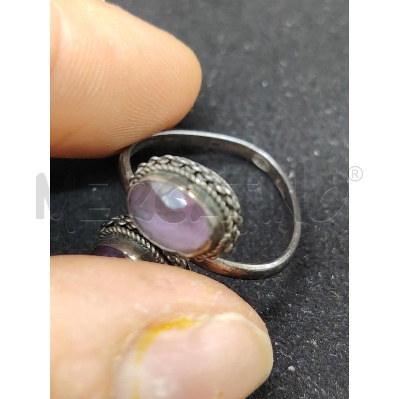 ANELLO FUSION DUE PIETRE AMETISTA | Mercatino dell'Usato Roma eur 3
