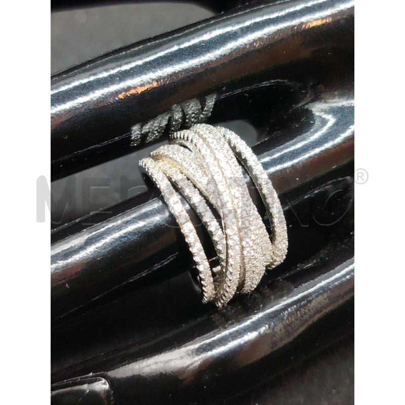 ANELLO FUSION FASCIA STRASS INCROCIATA | Mercatino dell'Usato Roma eur 2