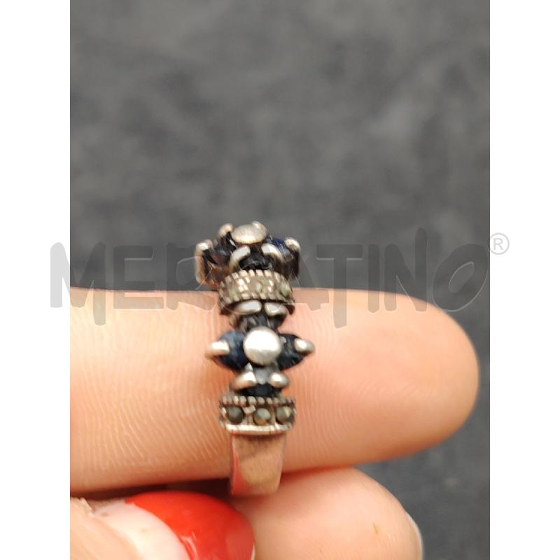 ANELLO FUSION FIORI BLU  | Mercatino dell'Usato Roma eur 2