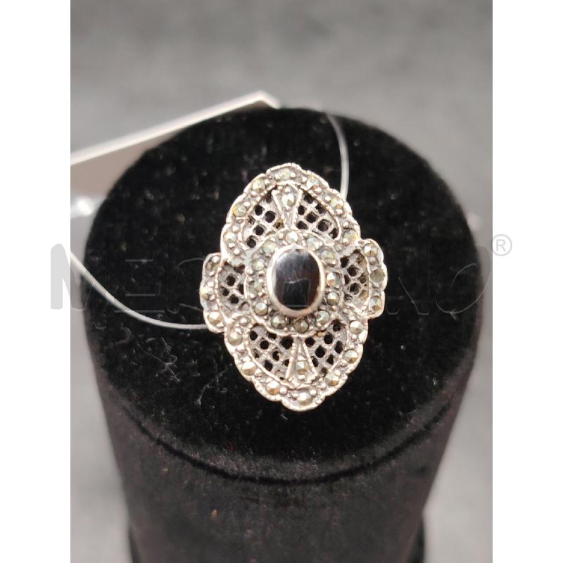 ANELLO FUSION MARCASSITE ROMBO NE | Mercatino dell'Usato Roma eur 1