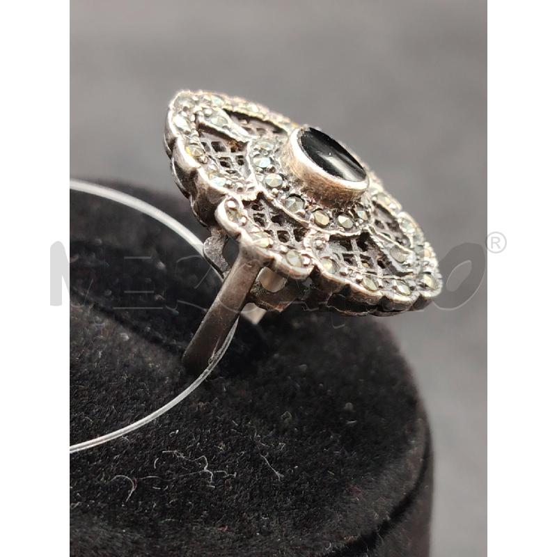 ANELLO FUSION MARCASSITE ROMBO NE | Mercatino dell'Usato Roma eur 2