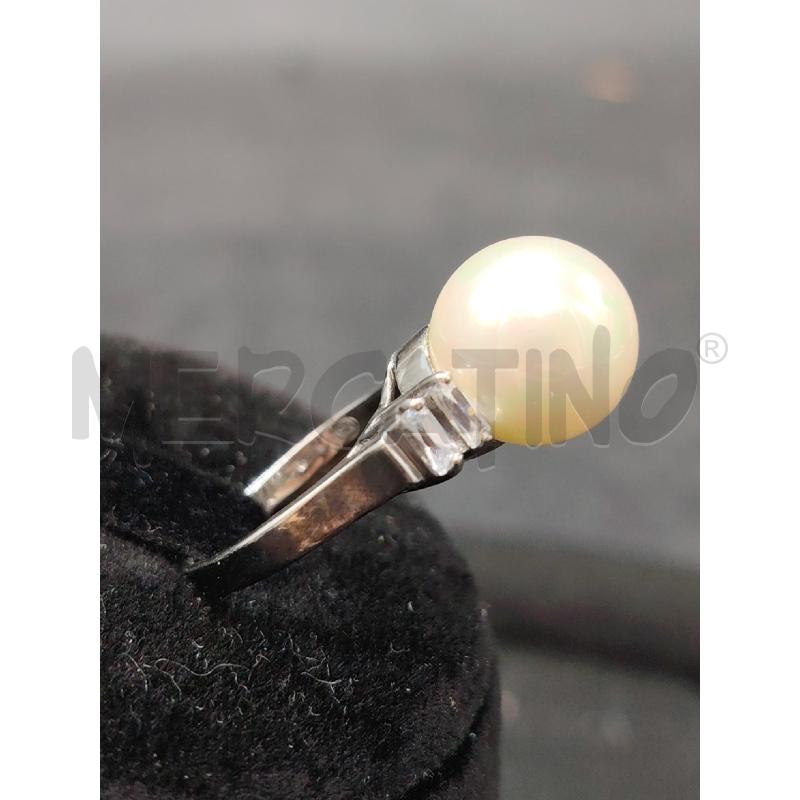 ANELLO FUSION PERLA STRASS LATO  | Mercatino dell'Usato Roma eur 2
