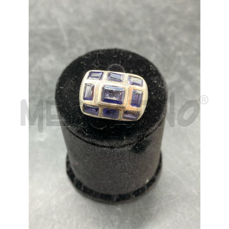 ANELLO FUSION PIETRE BLU RETT | Mercatino dell'Usato Roma eur 1