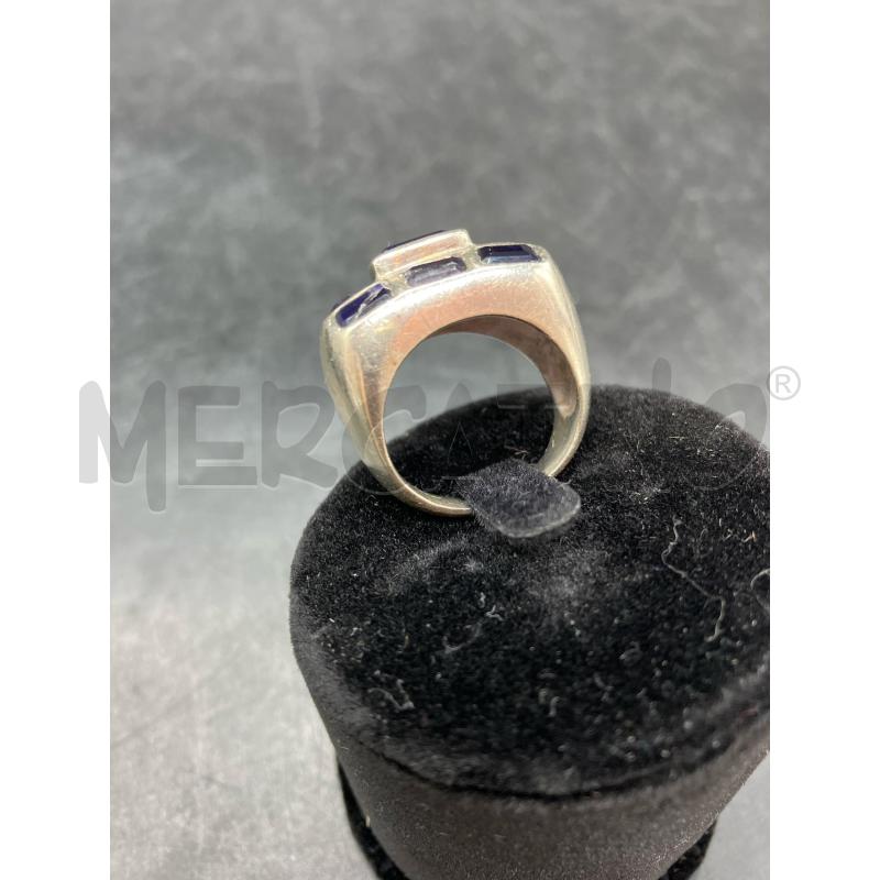 ANELLO FUSION PIETRE BLU RETT | Mercatino dell'Usato Roma eur 2