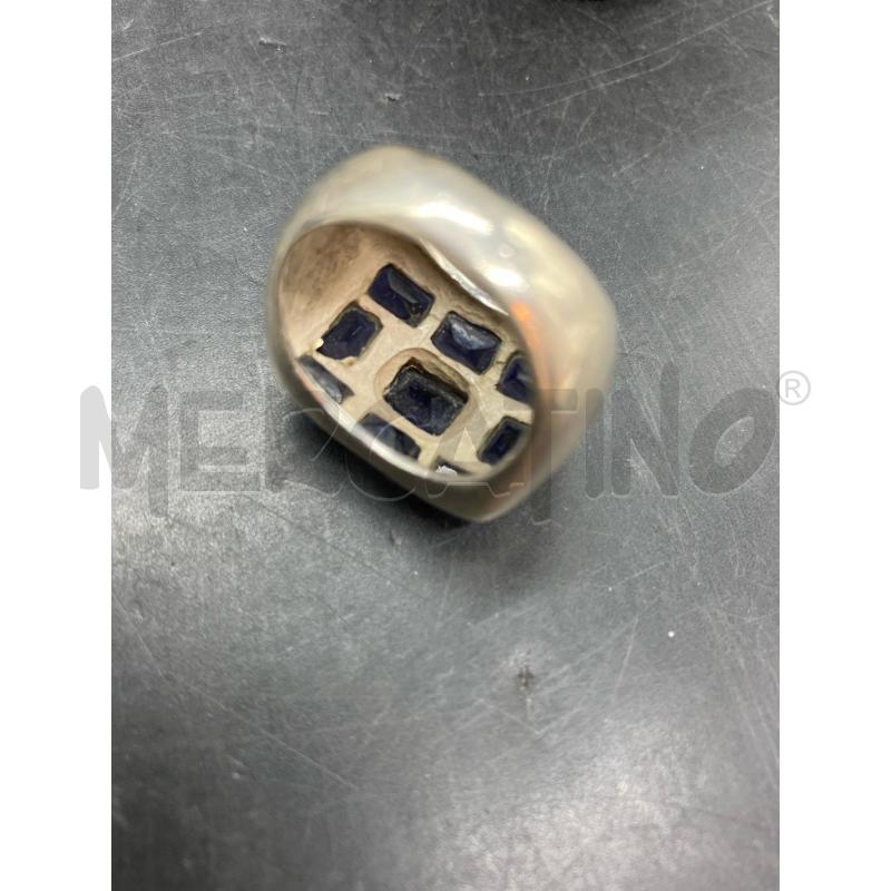 ANELLO FUSION PIETRE BLU RETT | Mercatino dell'Usato Roma eur 3