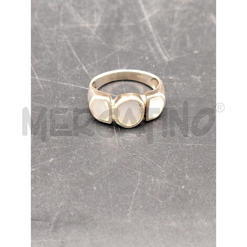 ANELLO FUSION TRE PIETRE MADREPERLA | Mercatino dell'Usato Roma eur 1