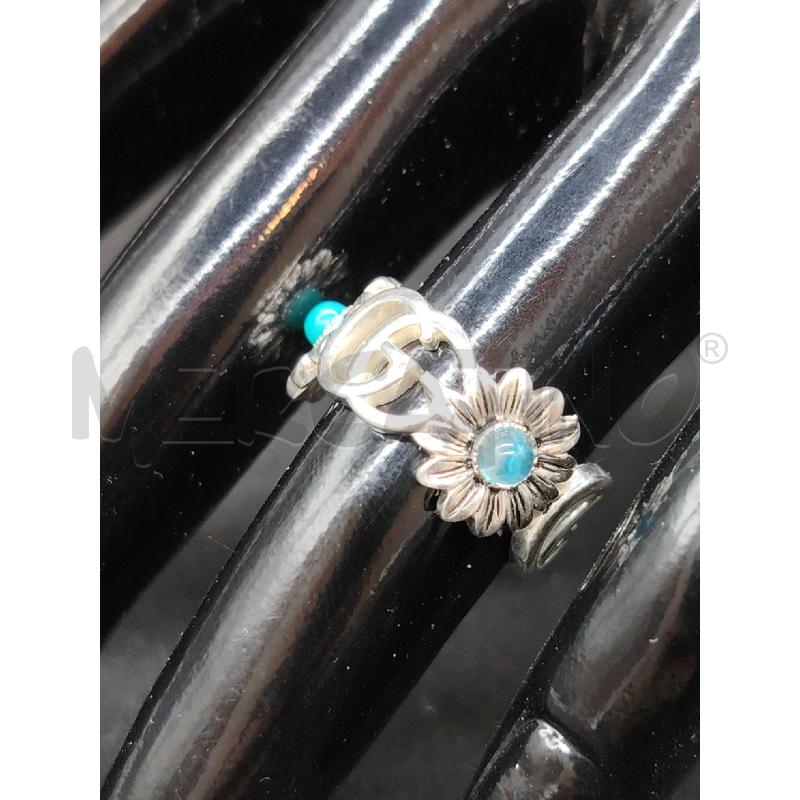 ANELLO GUCCI GG MARMONT STERLING MADREPERLA TOPAZIO | Mercatino dell'Usato Roma eur 2