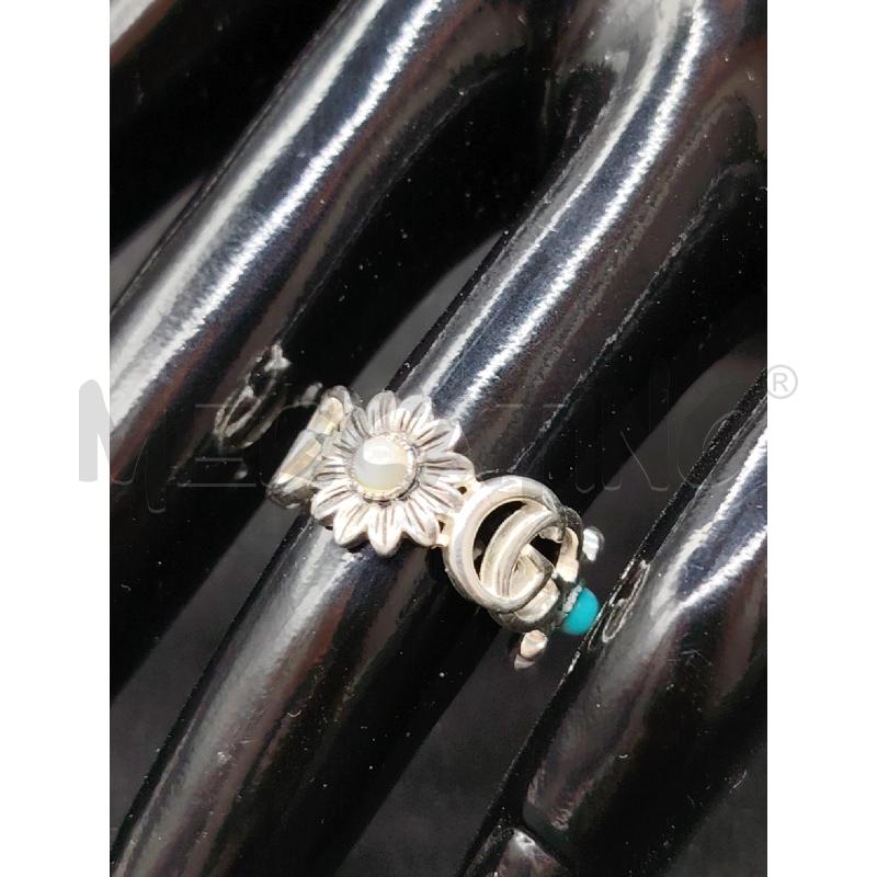 ANELLO GUCCI GG MARMONT STERLING MADREPERLA TOPAZIO | Mercatino dell'Usato Roma eur 3