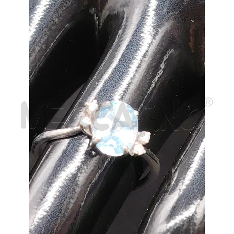 ANELLO MILUNA ACQUA MARINA  | Mercatino dell'Usato Roma eur 2