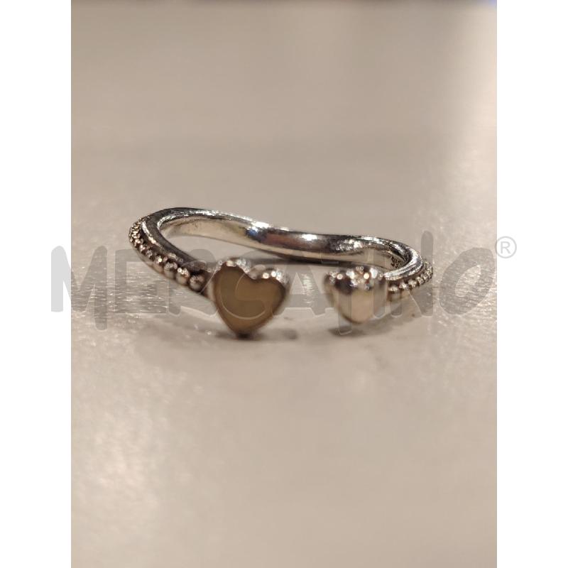 ANELLO PANDORA DUE CUORI APERTO | Mercatino dell'Usato Roma eur 2