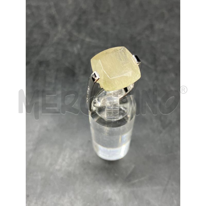 ANELLO PIANEGONDA QUADRATO PIETRA CHIARA  | Mercatino dell'Usato Roma eur 1