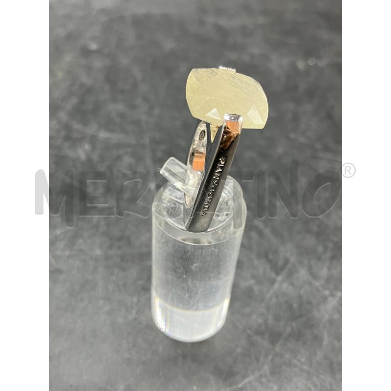 ANELLO PIANEGONDA QUADRATO PIETRA CHIARA  | Mercatino dell'Usato Roma eur 2