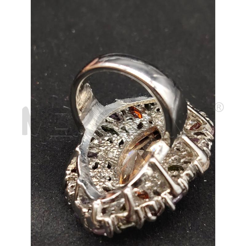 ANELLO PIETRE MULTICOLOR CENTRO ARA | Mercatino dell'Usato Roma eur 3