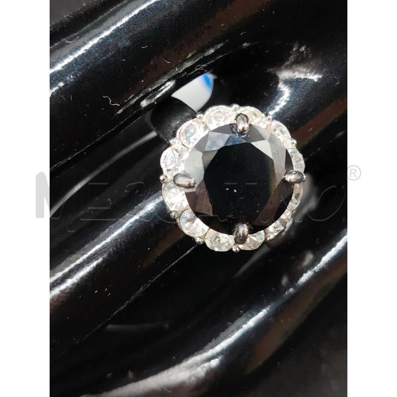 ANELLO STRASS PERLA NERA | Mercatino dell'Usato Roma eur 2