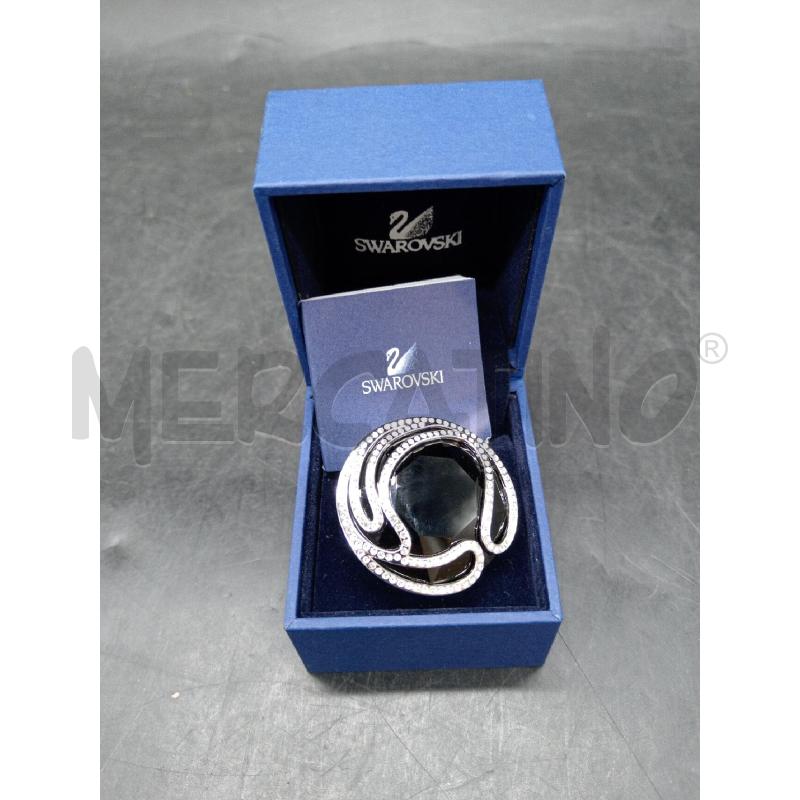 ANELLO SWAROVSKI TONDO NERO STRASS | Mercatino dell'Usato Roma eur 1