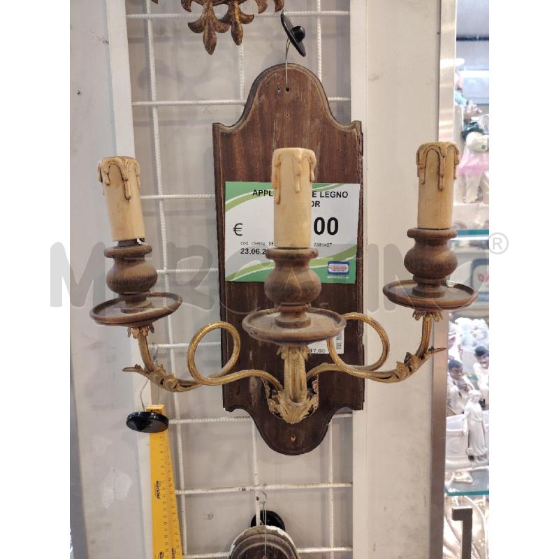 APPLIQUE BASE LEGNO FREGI DOR  | Mercatino dell'Usato Roma eur 1
