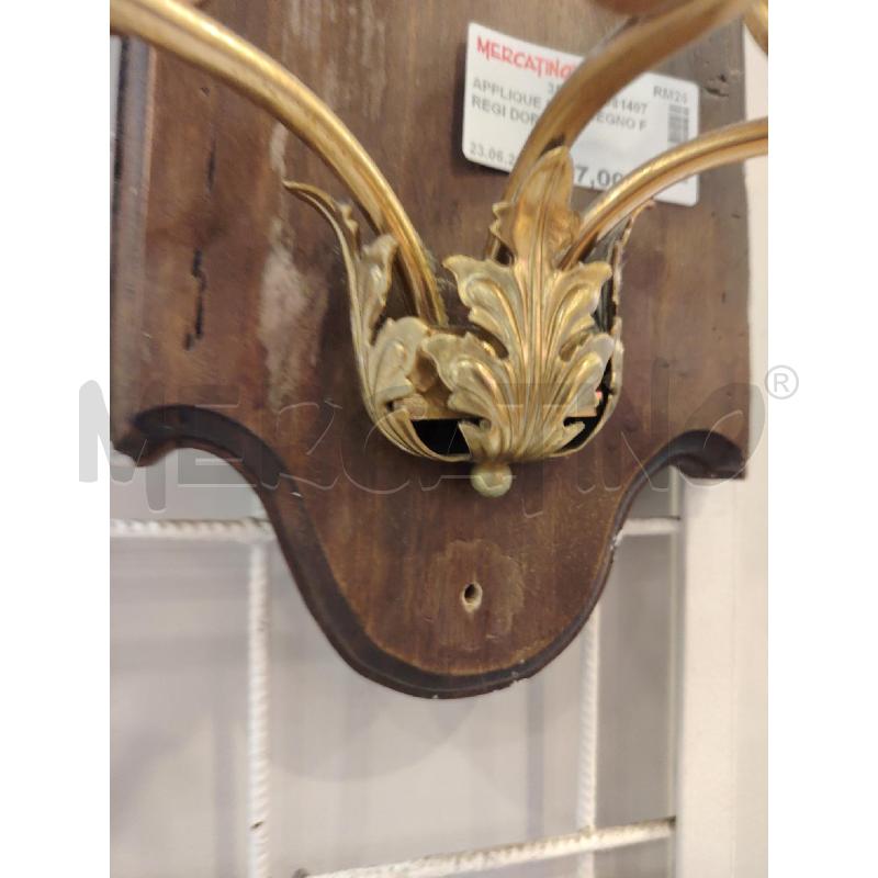 APPLIQUE BASE LEGNO FREGI DOR  | Mercatino dell'Usato Roma eur 2