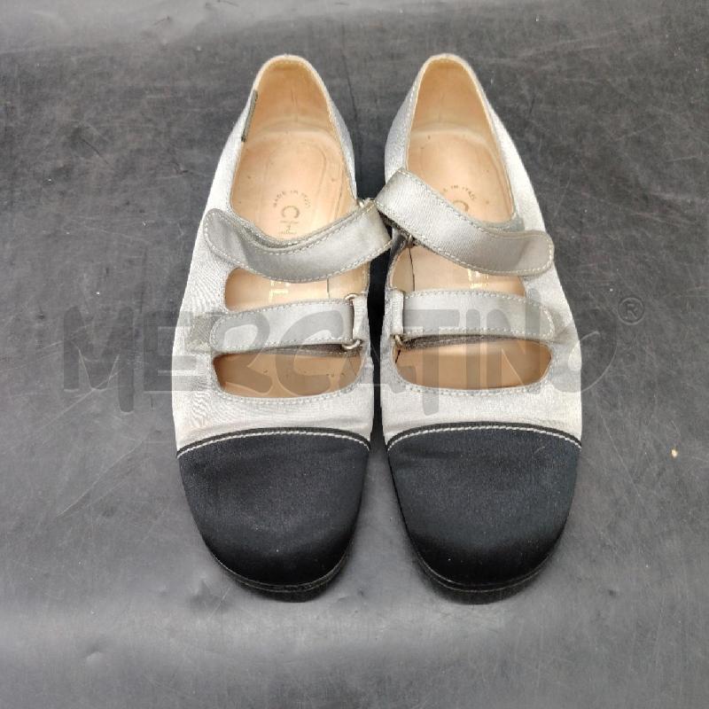 BALLERINA CHANEL BRI PUNTA NERA STRAPPI  | Mercatino dell'Usato Roma eur 2