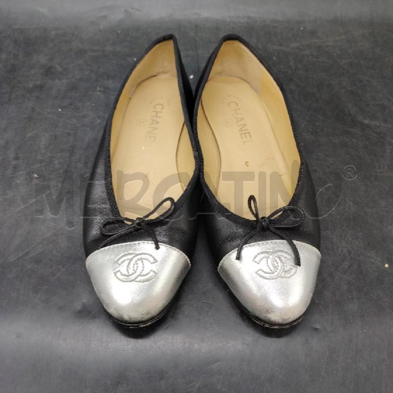 BALLERINA CHANEL NERE PUNTA ARG  | Mercatino dell'Usato Roma eur 2