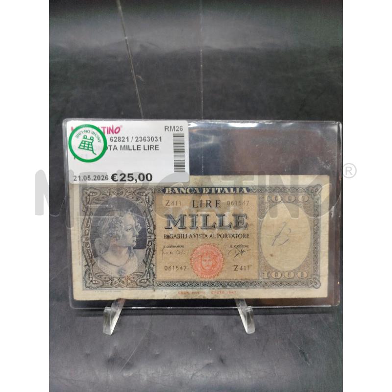 BANCONOTA MILLE LIRE 1961 | Mercatino dell'Usato Roma eur 1