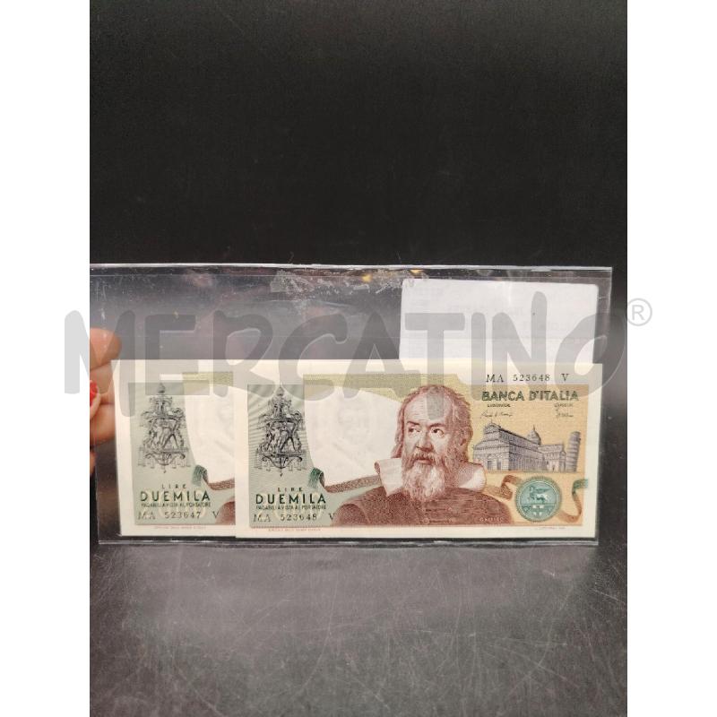 BANCONOTE 2000 LIRE GALIELO CONSECUTIVE | Mercatino dell'Usato Roma eur 1