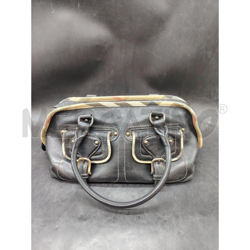 BAULETTO BURBERRYS NERO PROF TARTAN TASCHE | Mercatino dell'Usato Roma eur 1