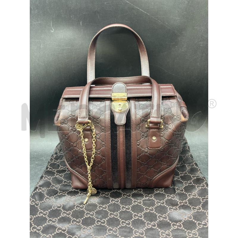 BAULETTO GUCCI MONOGRAM PELLE MARR + CHIAVE CATENELLA | Mercatino dell'Usato Roma eur 1