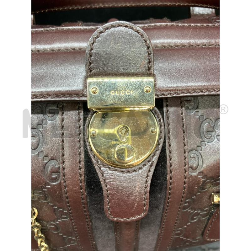 BAULETTO GUCCI MONOGRAM PELLE MARR + CHIAVE CATENELLA | Mercatino dell'Usato Roma eur 2