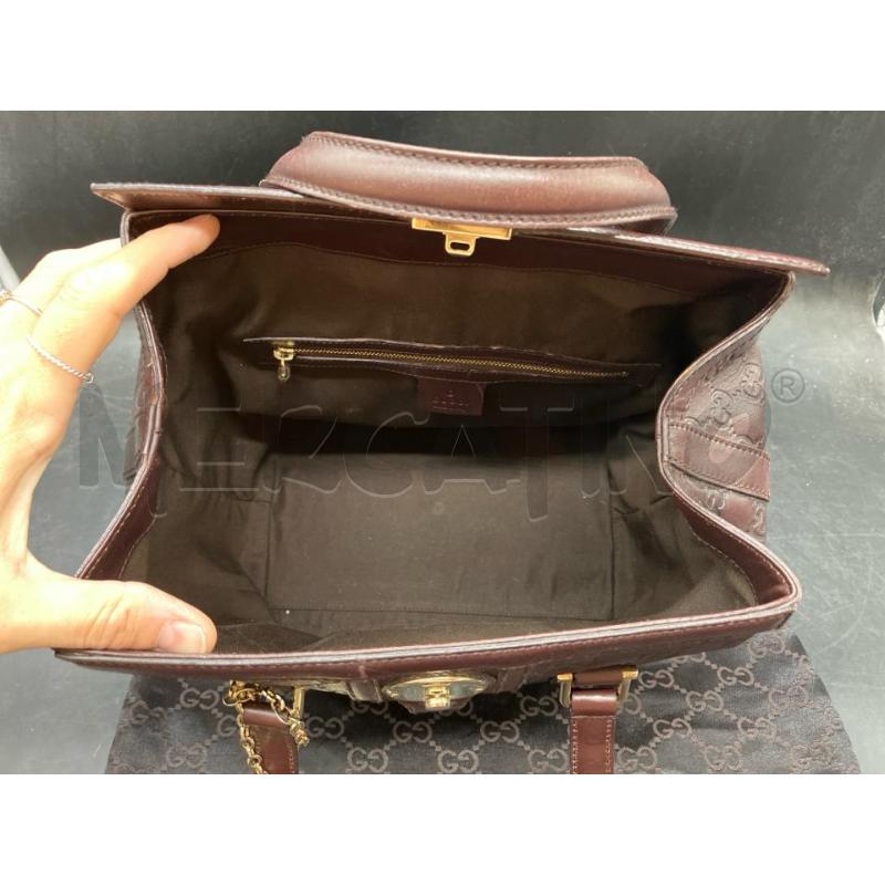 BAULETTO GUCCI MONOGRAM PELLE MARR + CHIAVE CATENELLA | Mercatino dell'Usato Roma eur 5