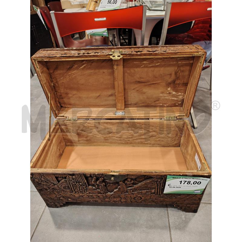 BAULE ETNICO INTAGLIATO | Mercatino dell'Usato Roma eur 1