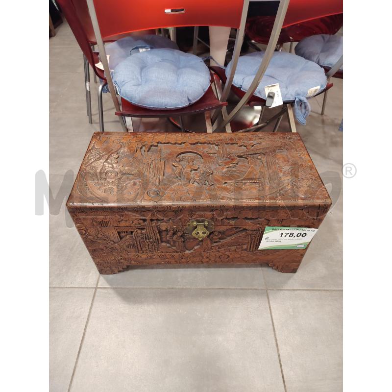 BAULE ETNICO INTAGLIATO | Mercatino dell'Usato Roma eur 2