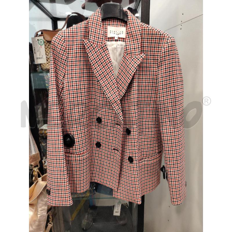 BLAZER D CLAUDIE PIERLOT QUADRI BIA RSS NE  | Mercatino dell'Usato Roma eur 1