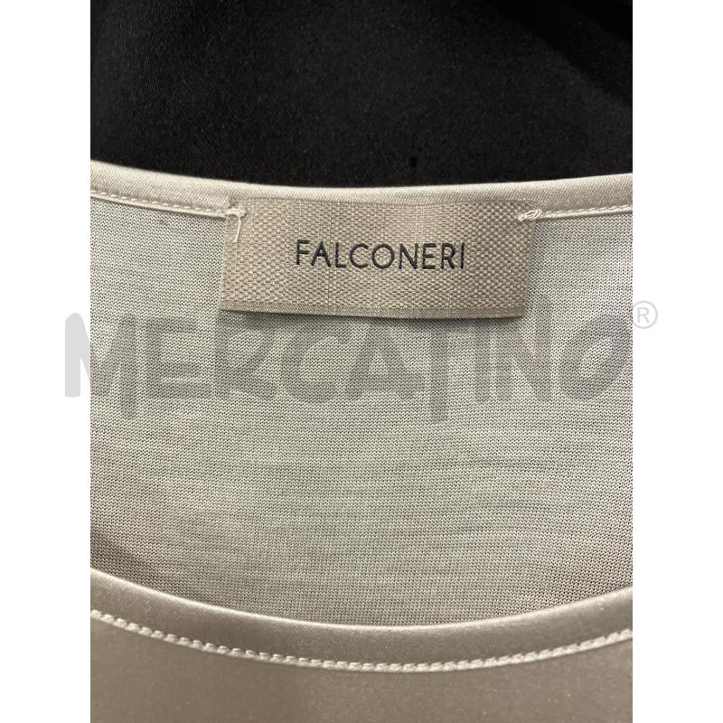 BLUSA D FALCONERI GRI SETA MANICA LUNGA | Mercatino dell'Usato Roma eur 2