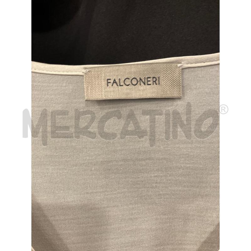 BLUSA D FALCONERI GRI SETA MANICA LUNGA | Mercatino dell'Usato Roma eur 2