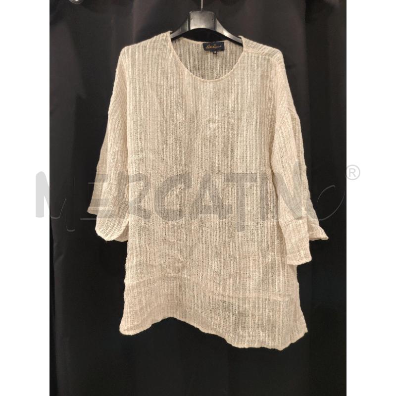 BLUSA D LUISA SPAGNOLI BEIGE LINO | Mercatino dell'Usato Roma eur 1