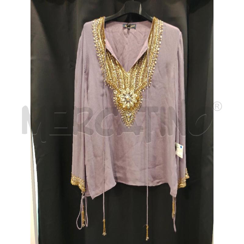 BLUSA D LUISA SPAGNOLI VIO PAILLETTES DORATE | Mercatino dell'Usato Roma eur 1