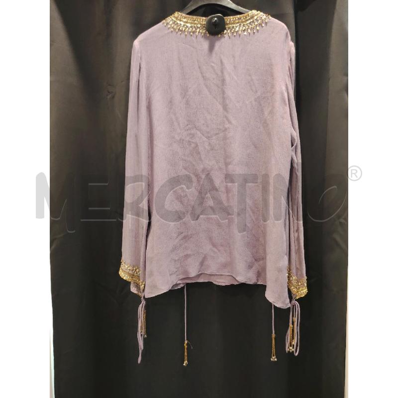 BLUSA D LUISA SPAGNOLI VIO PAILLETTES DORATE | Mercatino dell'Usato Roma eur 3