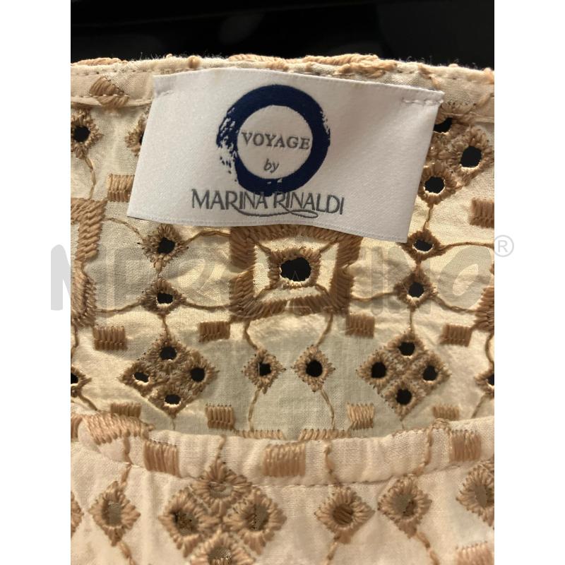 BLUSA D MARINA RINALDI BEI RICAMI MARR TRAF  | Mercatino dell'Usato Roma eur 2