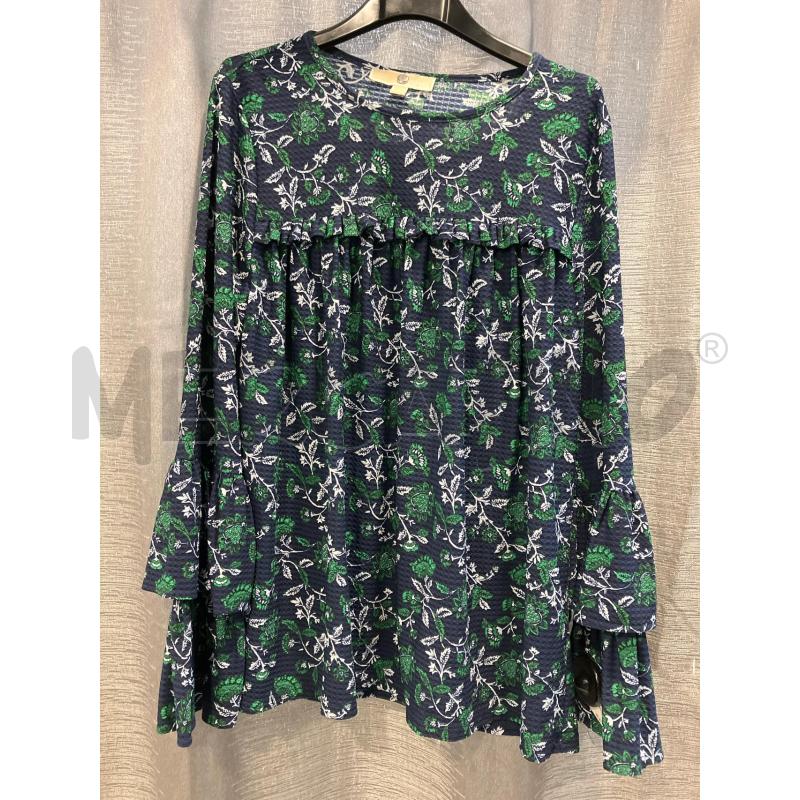 BLUSA D MICHAEL KORS BLU FOGLIE VE  | Mercatino dell'Usato Roma eur 1