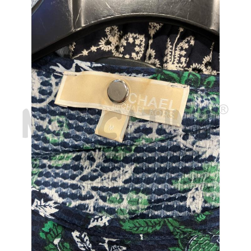 BLUSA D MICHAEL KORS BLU FOGLIE VE  | Mercatino dell'Usato Roma eur 3