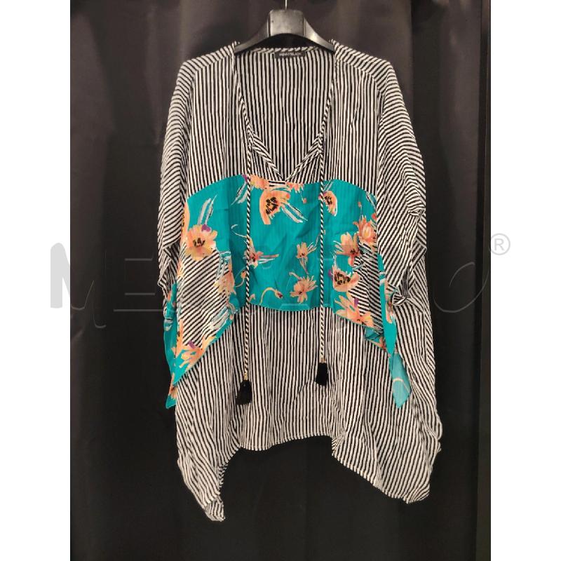 BLUSA D PENNYBLACK RIGHE BIA NE FANT FIORI | Mercatino dell'Usato Roma eur 1
