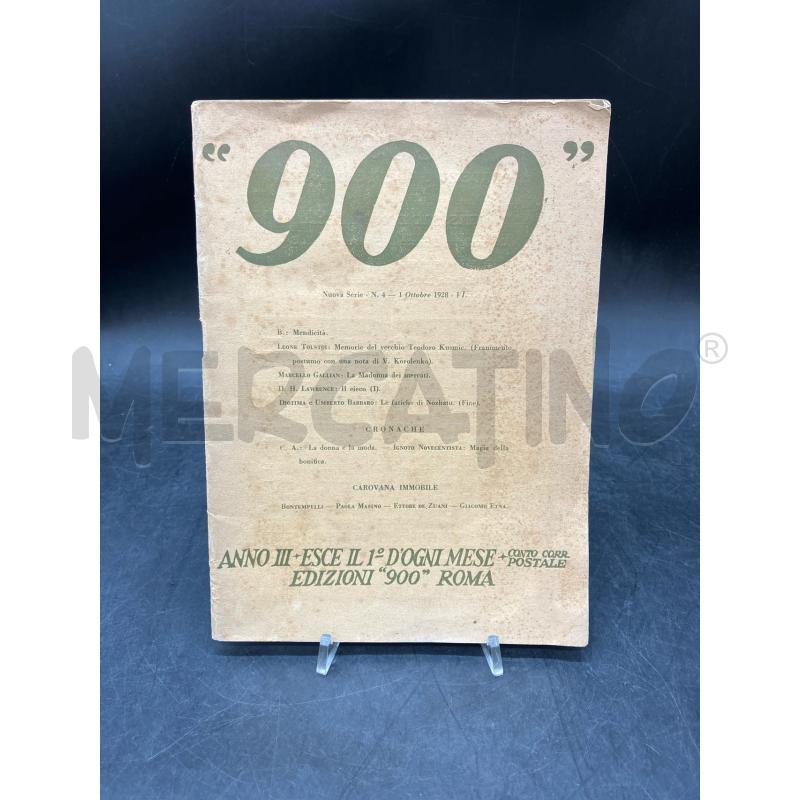 BONTEMPELLI RIVISTA N4 900 ROMA 1928 | Mercatino dell'Usato Roma eur 1