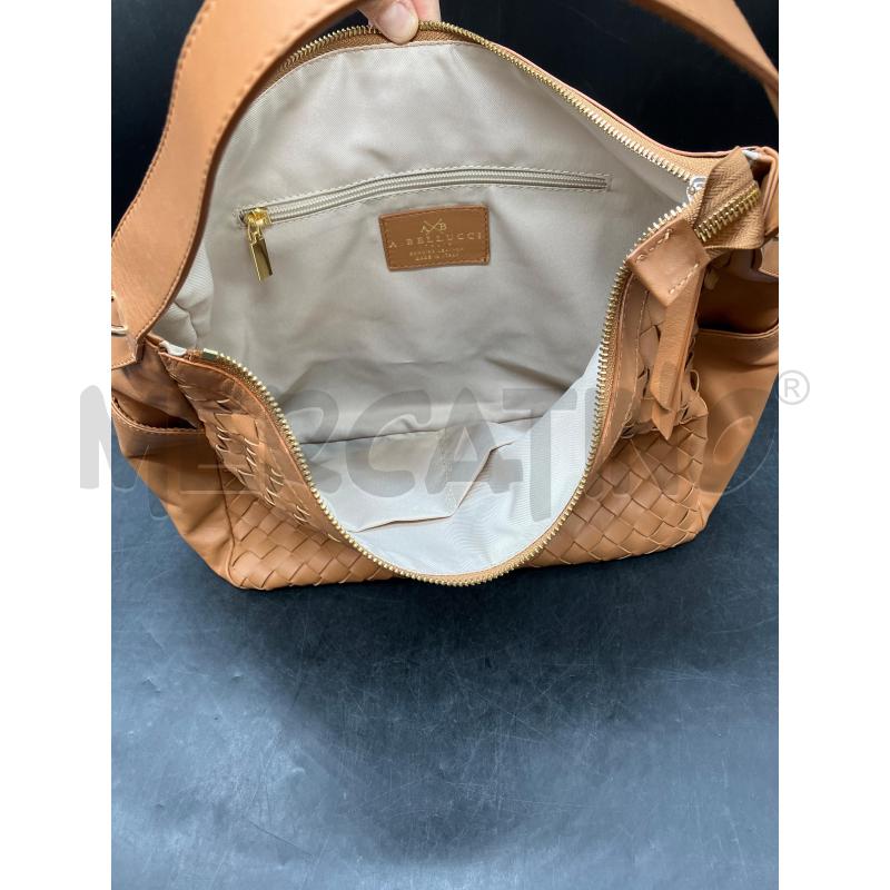 BORSA A. BELLUCCI PELLE INTRECCIO BISCOTTO | Mercatino dell'Usato Roma eur 4