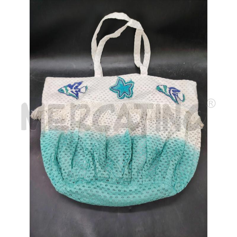BORSA ANTICA SARTORIA BIANCO TURCHESE PESCI | Mercatino dell'Usato Roma eur 1