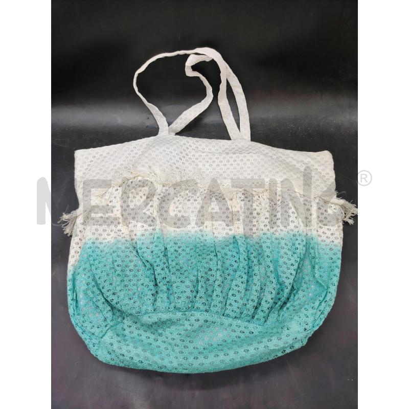 BORSA ANTICA SARTORIA BIANCO TURCHESE PESCI | Mercatino dell'Usato Roma eur 2