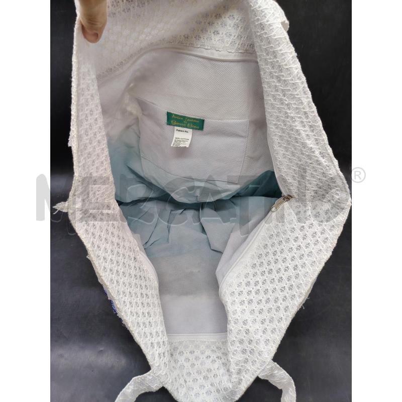 BORSA ANTICA SARTORIA BIANCO TURCHESE PESCI | Mercatino dell'Usato Roma eur 3
